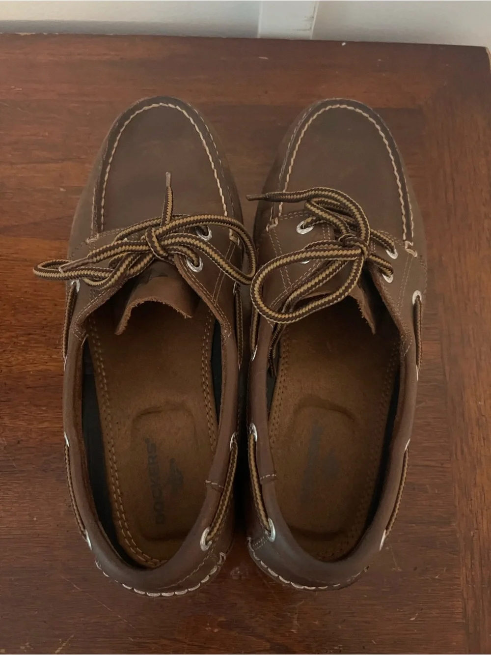 Men's Brown Leather Dockers Boat Shoes size 7.5